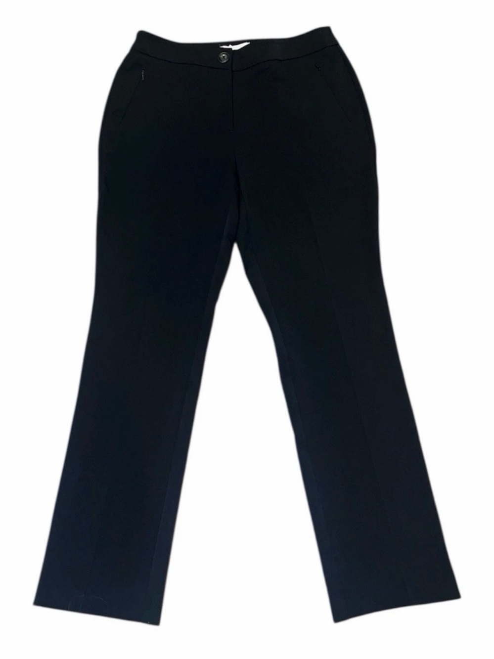 Chico’s NWOT Black Dress Pants Trousers Sz 1 (M/8) Straight Leg Zip Pockets